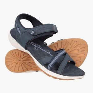 Mountain Warehouse time Navy Comfort Strappy Sandals for Women, Size 10 1/2 - 11
